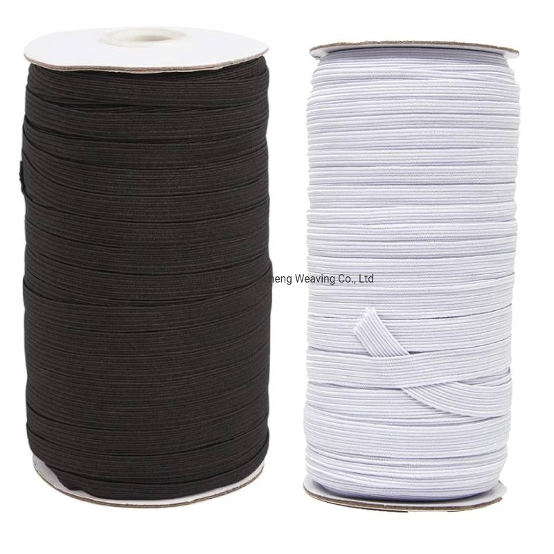 1/4&quot; Width Braided Narrow Elastic Cord/Elastic Band/Elastic Rope White Heavy Stretch Knitted Elastic Cord Band for Clothing Making Wigs Face Mask Accessories