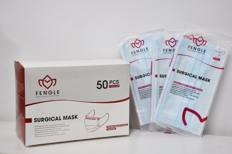 Surgical Mask Factory Wholesale Disposable Medical 3 Ply Non Sterile Earloop Face Mask Ready to Ship Medical Face Mask 3 Ply Earloop Face