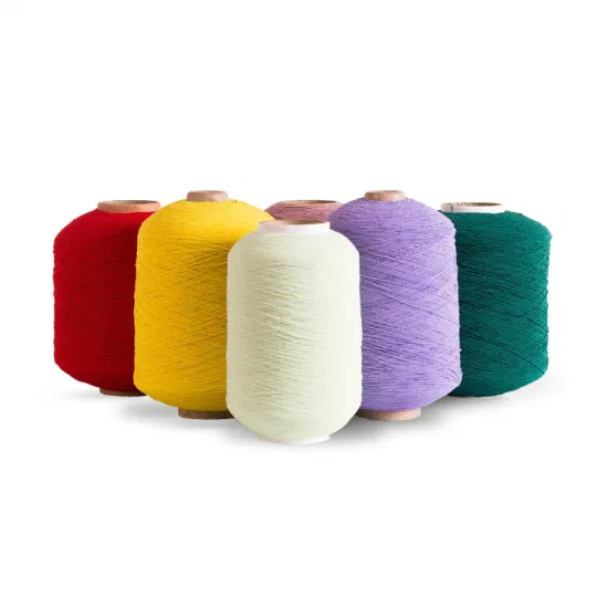 Dcy 1407575 High Elastic Spandex Double Cover Polyester Latex Rubber Thread for Socks Knitting
